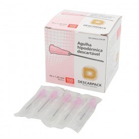 10150 agulha hipodermica descartavel cx c 100 und descarpack 40 x 1 20 mm 18g 1 12 rosa