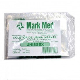 14024 coletor de urina infantil unissex 100 ml pct c 10 und mark med