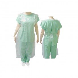 13987 avental plastico capa protetora de corpo 90 x 150 cm pct c 100 und estereli med