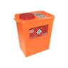 15041 coletor plastico rigido p residuos toxicos laranja descarpack 13 litros