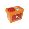 15414 coletor plastico rigido p residuos toxicos laranja descarpack 7 litros